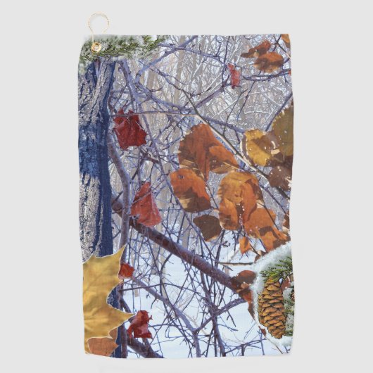 Serviette De Golf Première déco de Camouflage de Neige sur un (Devant)