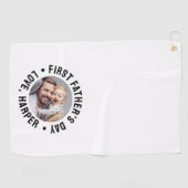 Serviette De Golf Première photo de la fête des pères (Horizontal)
