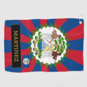 Serviette De Golf Premium Belize Golf & Belizean Flag / Patriotes (Horizontal)