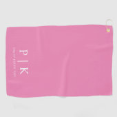 Serviette de golf premium monogramme moderne (Horizontal)