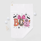 Serviette De Golf Preppy Éffrayant Halloween Boo (En situation)