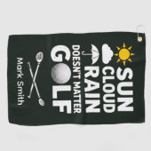 Serviette De Golf Prévisions de golf pour golfeur (Horizontal)