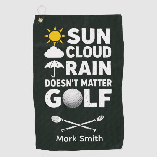 Serviette De Golf Prévisions de golf pour golfeur (Devant)