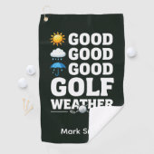 Serviette De Golf Prévisions de golf pour golfeur (En situation)