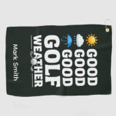 Serviette De Golf Prévisions de golf pour golfeur (Horizontal)