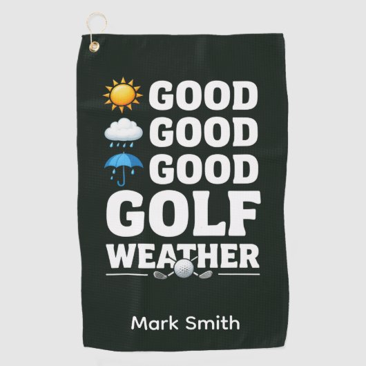 Serviette De Golf Prévisions de golf pour golfeur (Devant)