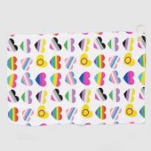 Serviette de golf Pride Hearts (Horizontal)