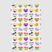 Serviette de golf Pride Hearts (Devant)