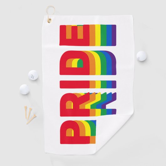 Serviette De Golf Pride lgbt lgbtq queer gay rainbow couleurs rétro (En situation)
