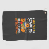Serviette De Golf Prof de 4e année drôle Halloween Fantôme (Horizontal)