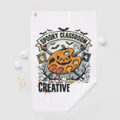 Serviette De Golf Professeur d'art Halloween Classe effrayante (En situation)