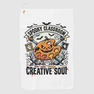 Serviette De Golf Professeur d'art Halloween Classe effrayante