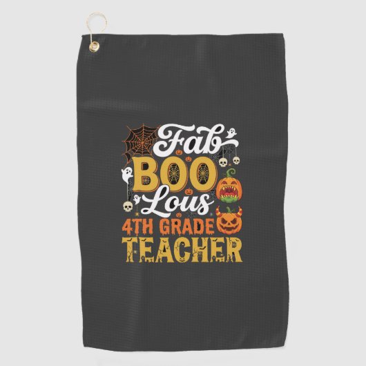 Serviette De Golf Professeur de 4e année Faboolous Halloween (Devant)