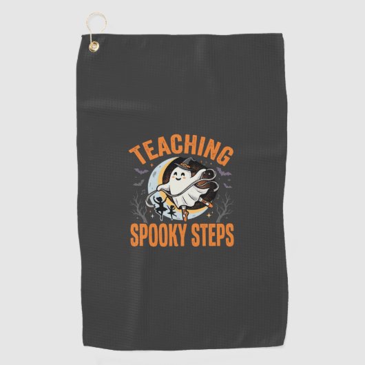Serviette De Golf Professeur de danse Halloween pas effrayants (Devant)