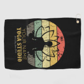 Serviette De Golf Professeur de Fitness Yoga Studio Personnalisé Gur (Horizontal)