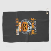 Serviette De Golf Professeur de santé Halloween Citrouille effrayant (Horizontal)
