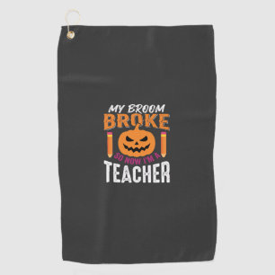 Serviette De Golf Professeur d'Halloween Balai Cassa Citrouille Conc