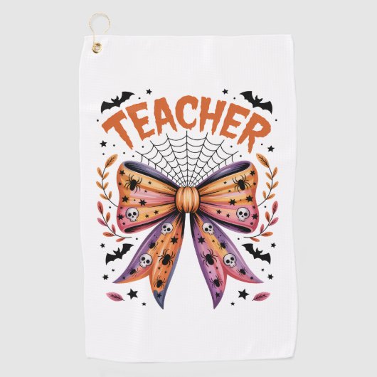 Serviette De Golf Professeur Halloween épouvantable (Devant)