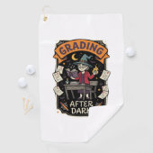 Serviette De Golf Professeur Halloween Notant Dans Le Noir (En situation)