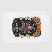 Serviette De Golf Professeur Halloween Notant Dans Le Noir (Horizontal)