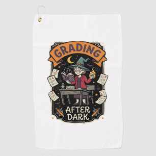 Serviette De Golf Professeur Halloween Notant Dans Le Noir