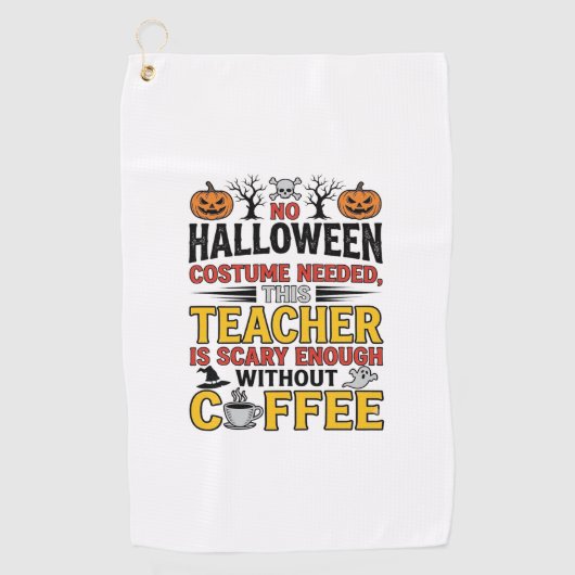 Serviette De Golf Professeur Halloween Pas de Costume Nécessaire Drô (Devant)
