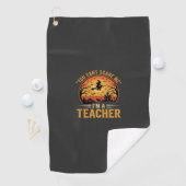 Serviette De Golf Professeur Halloween Sorcière Chat Design (En situation)