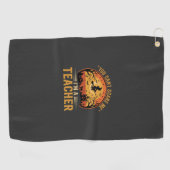 Serviette De Golf Professeur Halloween Sorcière Chat Design (Horizontal)