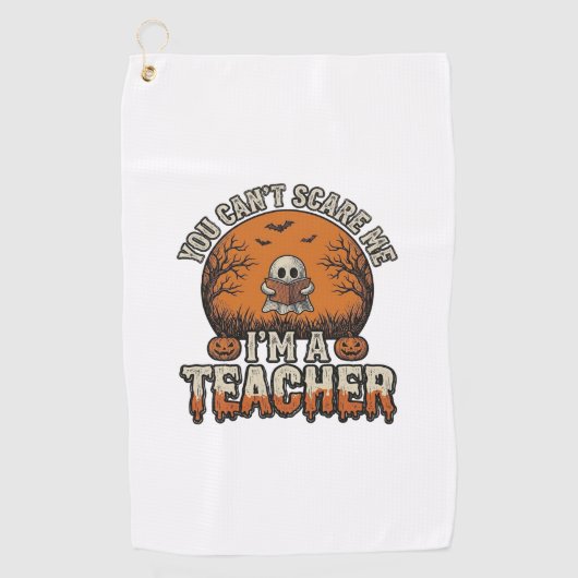 Serviette De Golf Professeur Halloween Vous Ne Pouvez Pas M'effrayer (Devant)