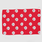 Serviette De Golf Professionnel moderne et personnalisé Vivid Rouge (Horizontal)