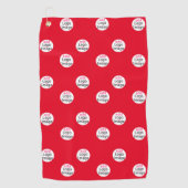 Serviette De Golf Professionnel moderne et personnalisé Vivid Rouge (Devant)