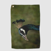 Serviette De Golf Profil de paon  (Devant)