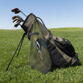 Serviette De Golf Profil de paon  (Vert)