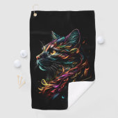 Serviette De Golf Profil Feline (En situation)