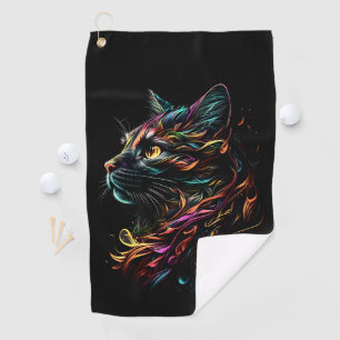 Serviette De Golf Profil Feline