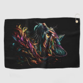 Serviette De Golf Profil Feline (Horizontal)