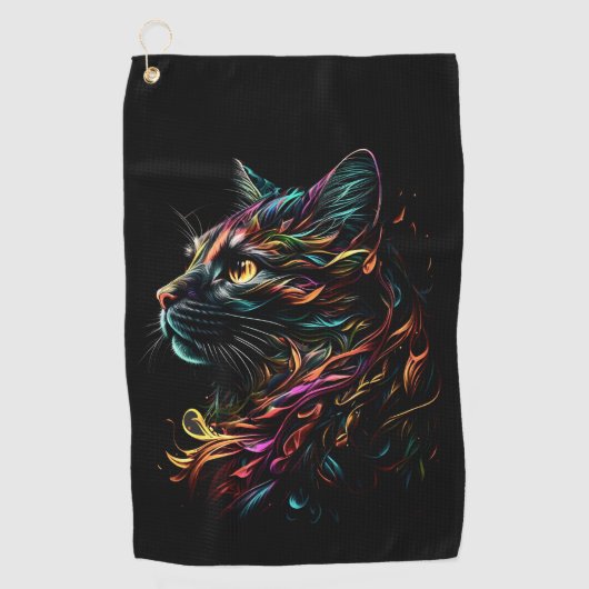 Serviette De Golf Profil Feline (Devant)