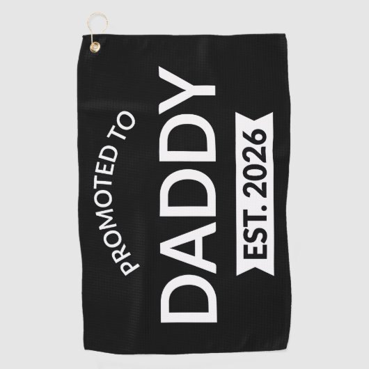 Serviette De Golf Promoted To Daddy Est. 2026 II (Devant)