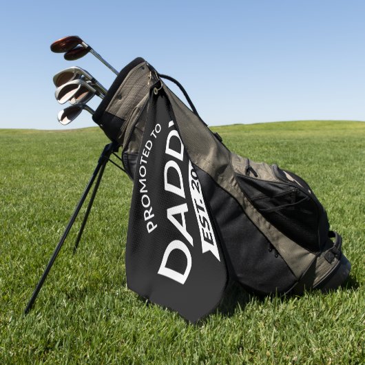 Serviette De Golf Promoted To Daddy Est. 2026 II (Vert)