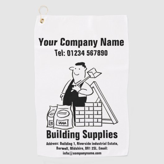Serviette De Golf Promotion des services de construction de construc (Devant)