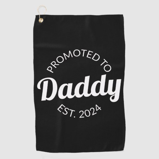Serviette De Golf Promu À Daddy Est. 2024 I (Devant)
