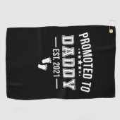 Serviette De Golf Promu À Papa 2021 Pères Première Fois (Horizontal)