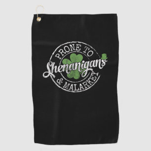 Serviette De Golf Prone To Shenanigans & Malarkey Fun Clochers St Pa