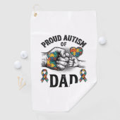 Serviette De Golf Proud Autism Dad Vintage Engraving Awareness Shirt (En situation)