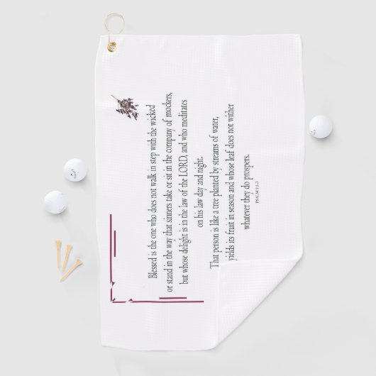 Serviette De Golf Psaume 1:1-3, Béni est celui qui, (En situation)