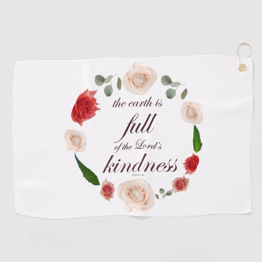 Serviette De Golf psaume 33 bonté (Horizontal)