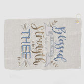 Serviette De Golf Psaume 84:5 - Béni est l'homme (Horizontal)