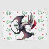 Serviette De Golf Pterodactyle de Noël (Horizontal)