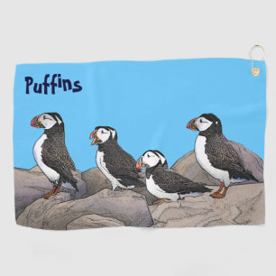 Serviette De Golf Puffins de l'Atlantique