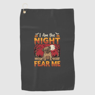 Serviette De Golf Pug Halloween Je Suis la Nuit Craignez Moi